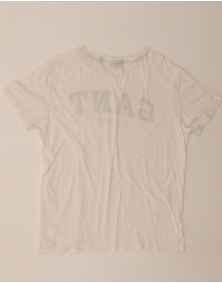 GANT Mens Graphic T-Shirt Top Large White Vintage Gant and Second-Hand Gant from Messina Hembry 