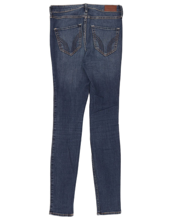 Jeans skinny Hollister da donna a vita alta W25 L30 cotone blu