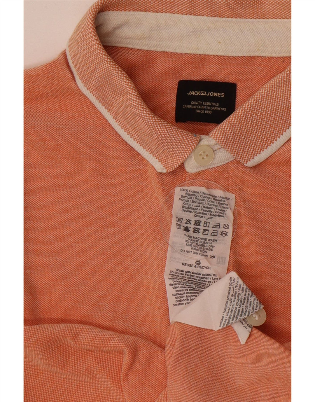 Polo da uomo Jack & Jones piccola in cotone arancione