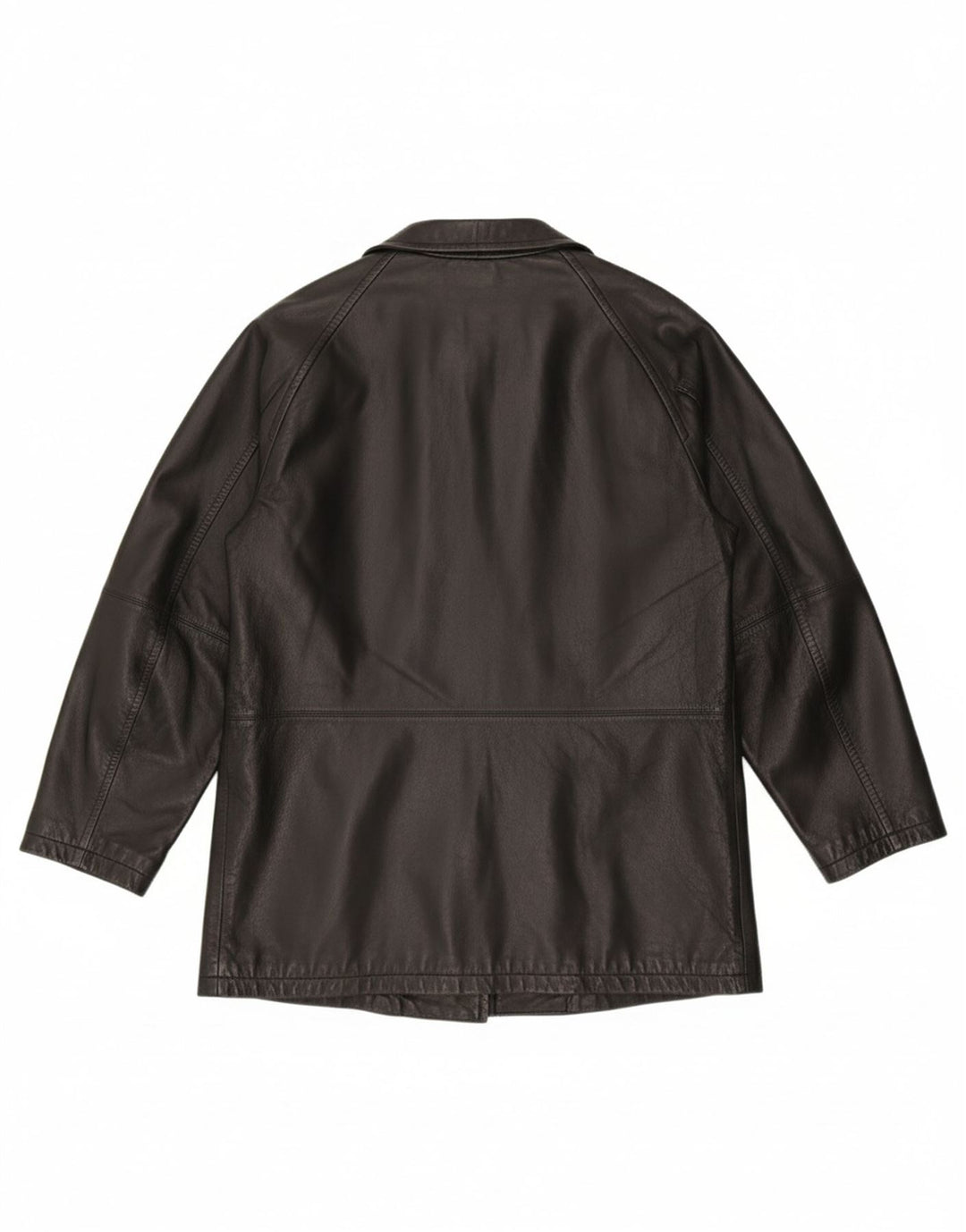 GALLERY Womens Leather Jacket UK 16 Large Black Leather