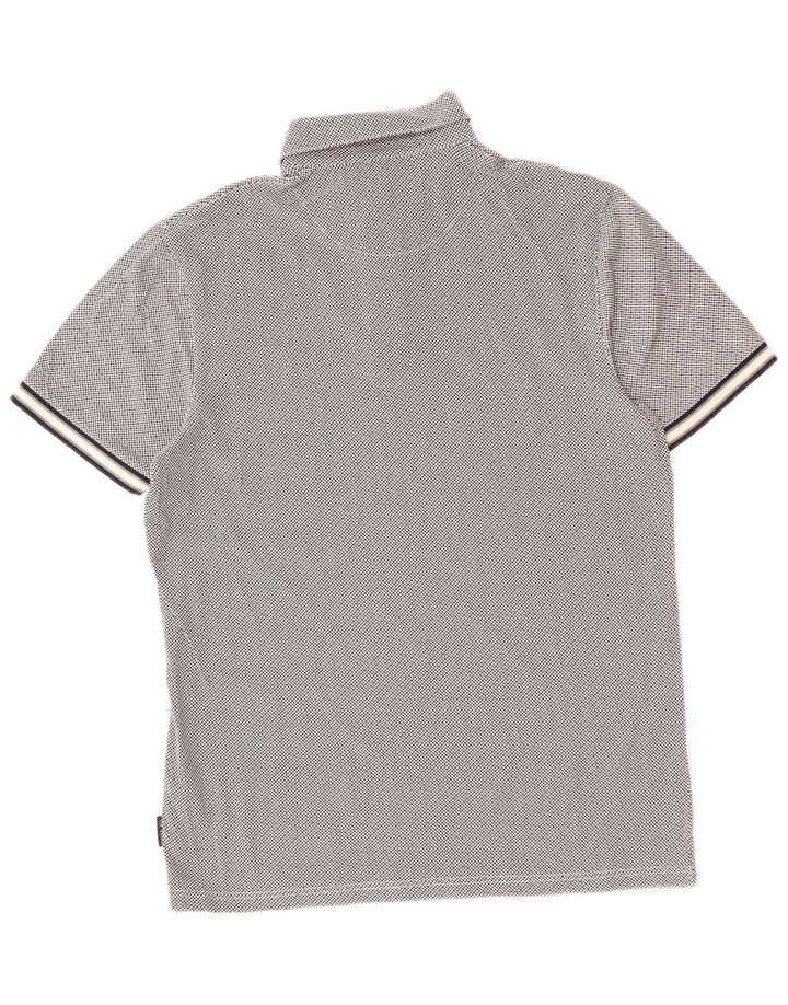 Polo da uomo Ted Baker taglia 2 piccola in cotone grigio a quadri