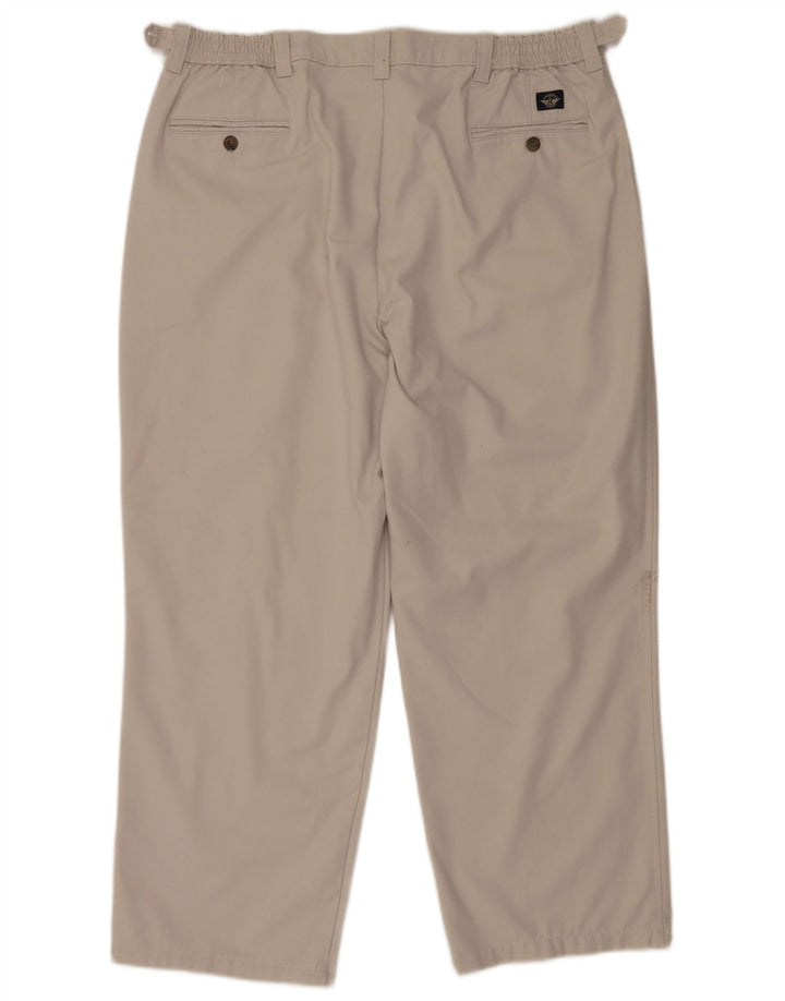Pantaloni chino con pegged da uomo Dockers color kaki W40 L28 in cotone grigio