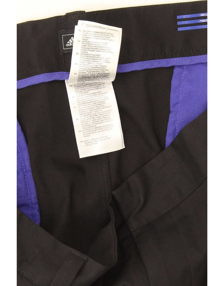 Pantaloni da completo dritti da uomo Adidas W40 L30 poliestere nero