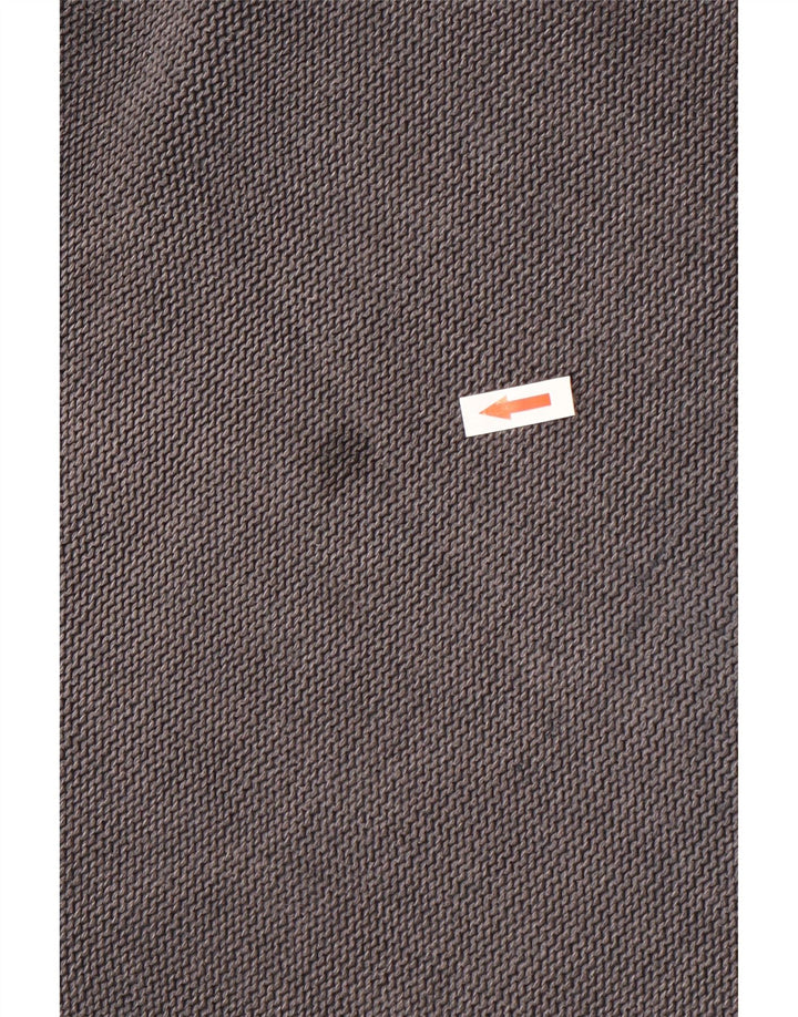 WEIRD FISH Felpa da uomo con collo con zip, maglione piccolo in cotone color block grigio