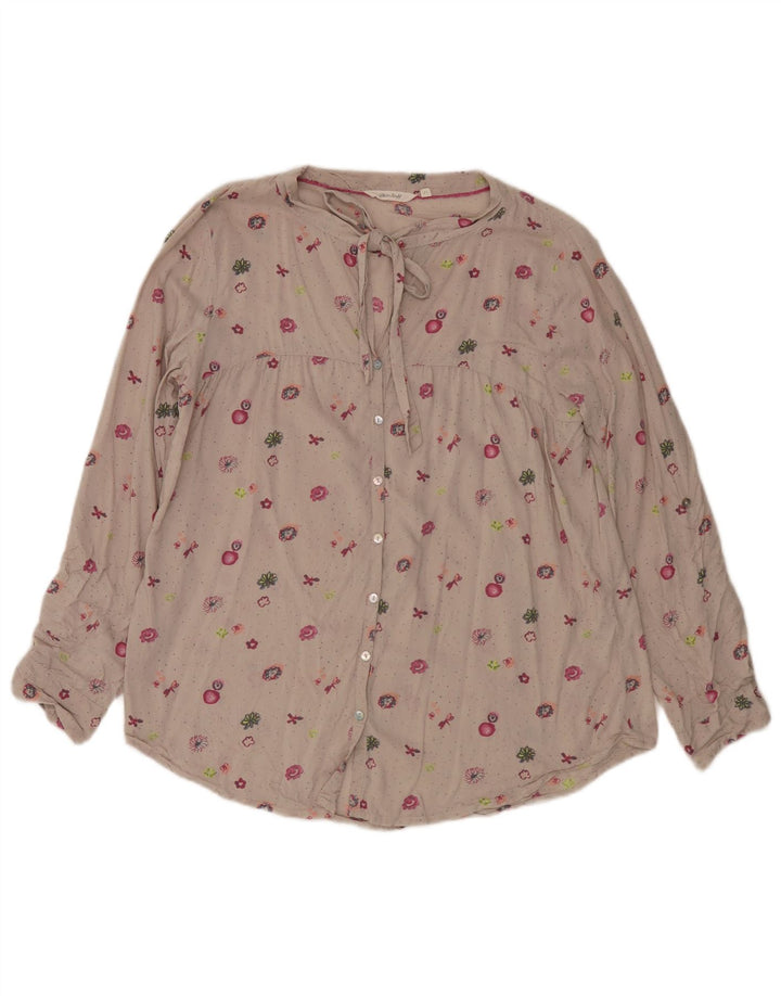 Camicetta da donna White Stuff UK 12 Viscosa floreale beige medio