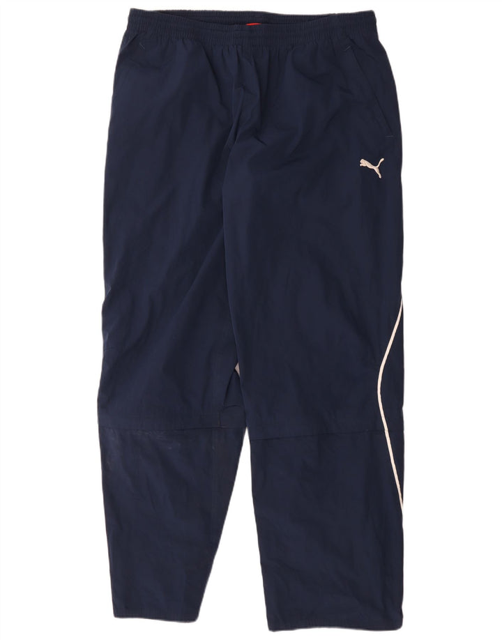 Pantaloni da tuta da uomo Puma Large in poliestere blu navy