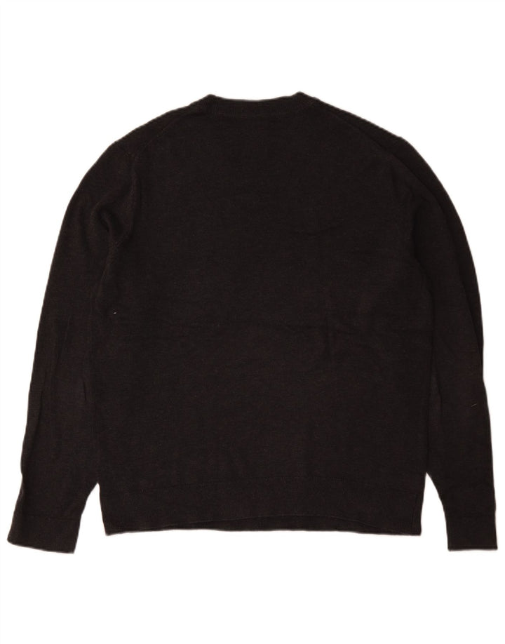 Maglione maglione girocollo da uomo Abercrombie & Fitch in cotone grigio medio