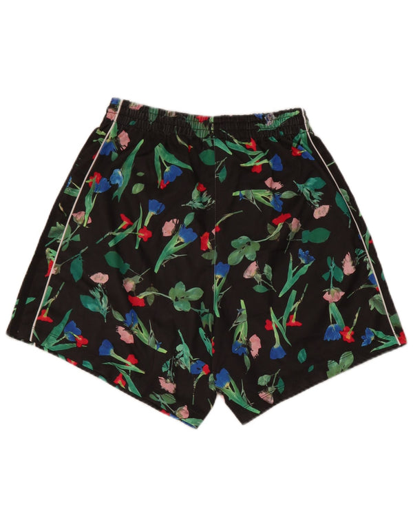 Pantaloncini sportivi da donna Adidas UK 8 piccoli poliestere floreale nero