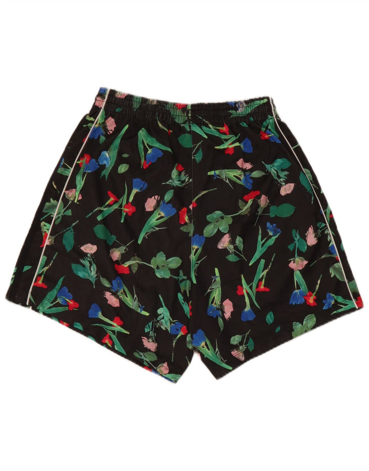 Pantaloncini sportivi da donna Adidas UK 8 piccoli poliestere floreale nero