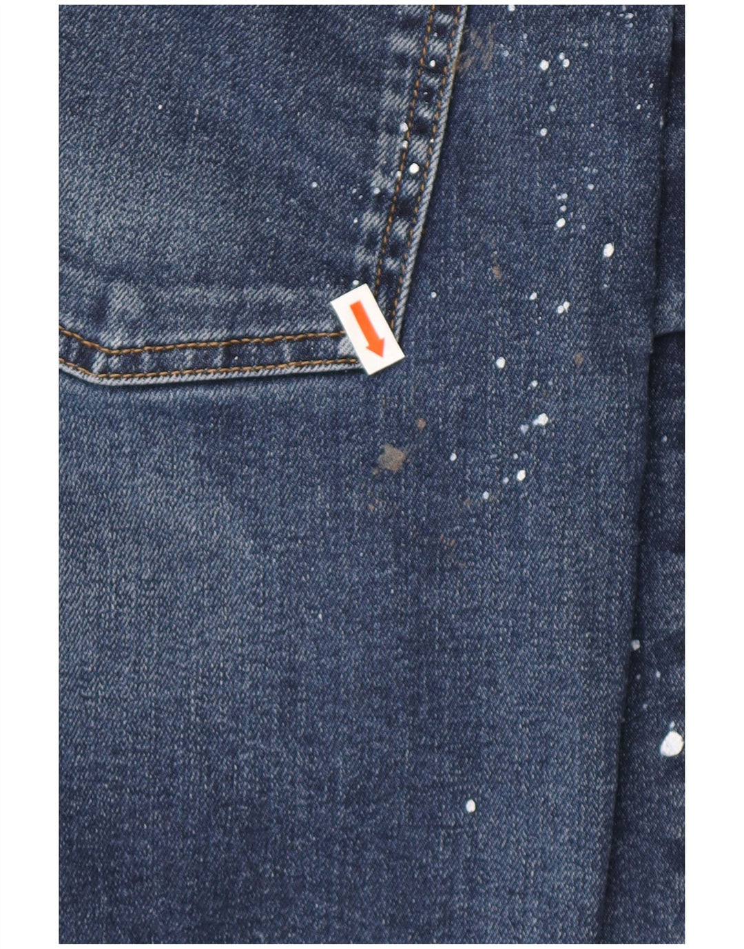 Jeans skinny effetto invecchiato ZARA da uomo EU 46 XL W36 L30 cotone maculato blu