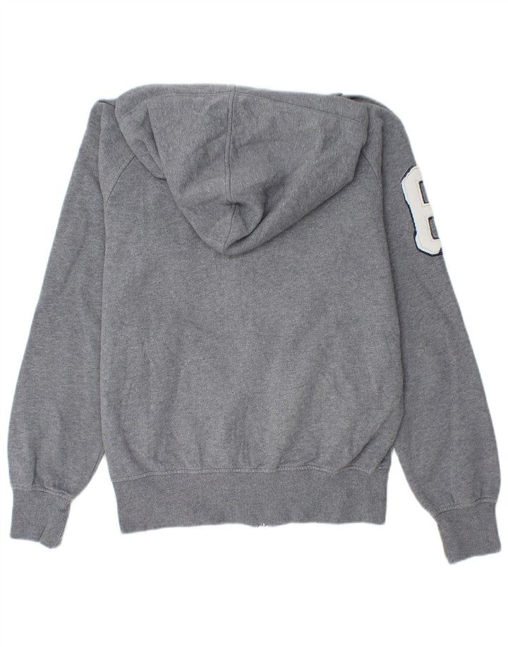 SPALDING Maglione con cappuccio e zip grafica da uomo in cotone color block grigio medio