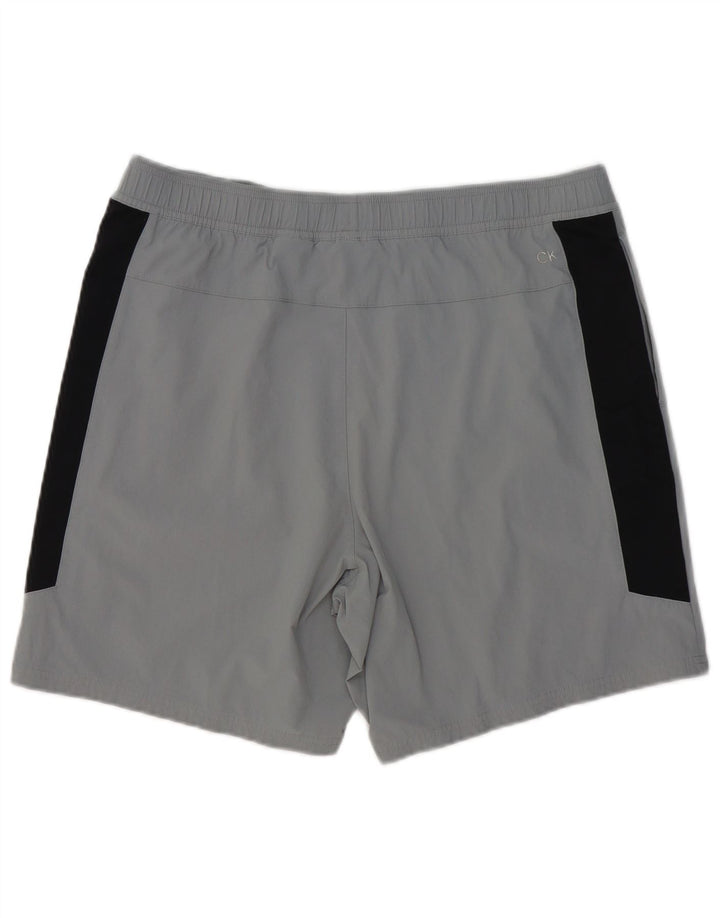 Pantaloncini sportivi da uomo Calvin Klein Performance XL Grigio Colourblock Poliestere