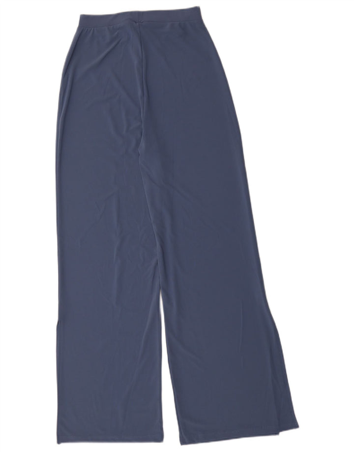 Pantaloni da tuta a vita alta da donna Zara UK 8 piccoli poliestere blu
