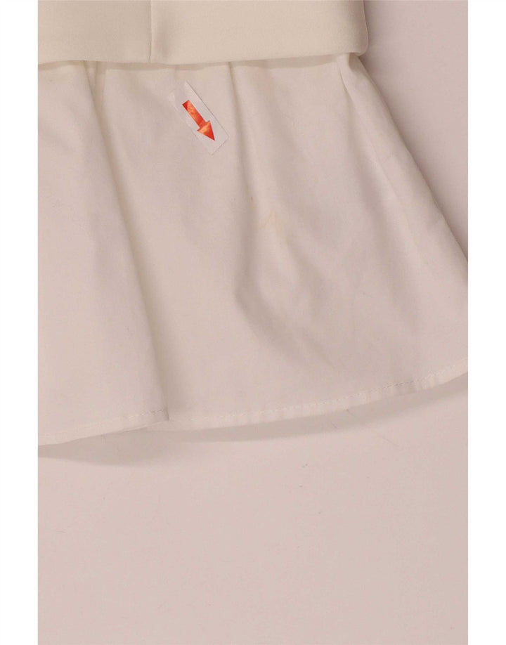 Canotta da donna Zara UK 12 Poliestere color block bianco medio