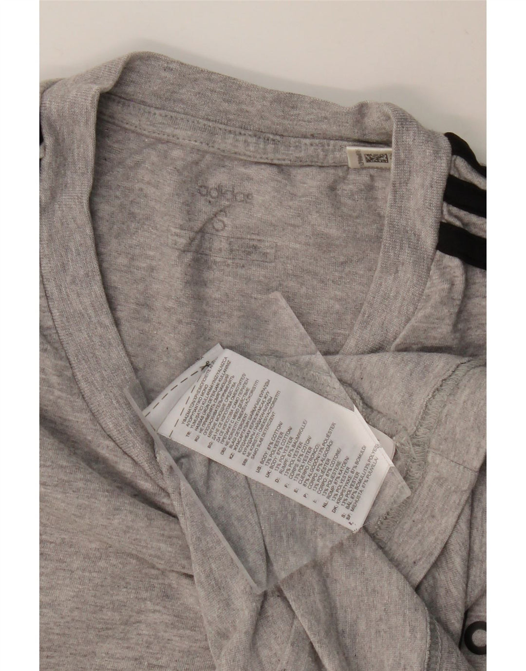 T-shirt ADIDAS da uomo Top piccola in cotone grigio
