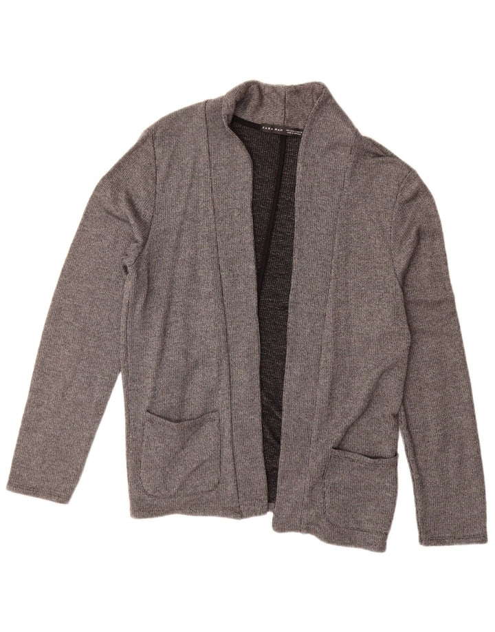 Maglione cardigan da uomo Zara piccolo grigio