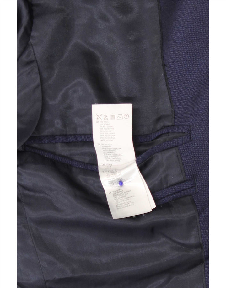 Giacca blazer da uomo a 1 bottone Reiss UK 36 piccola in lana blu navy