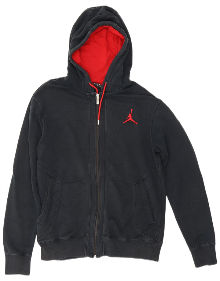 Felpa con cappuccio e zip Jordan da uomo in cotone medio blu navy