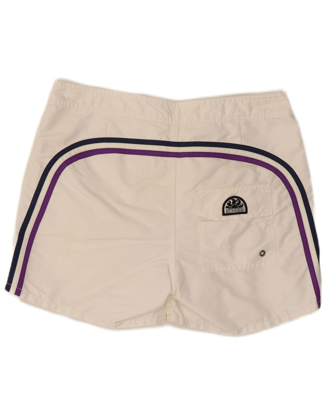 Pantaloncini da bagno da uomo Sundek grandi bianchi in poliestere