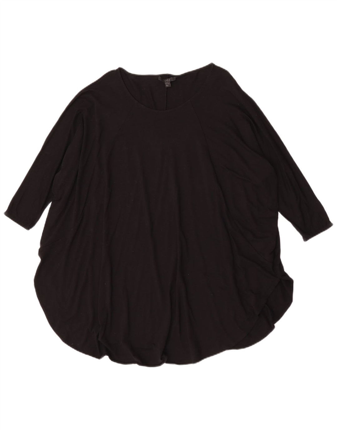 Top tunica oversize da donna con maniche a 3/4 Cos UK 14 Viscosa nera media