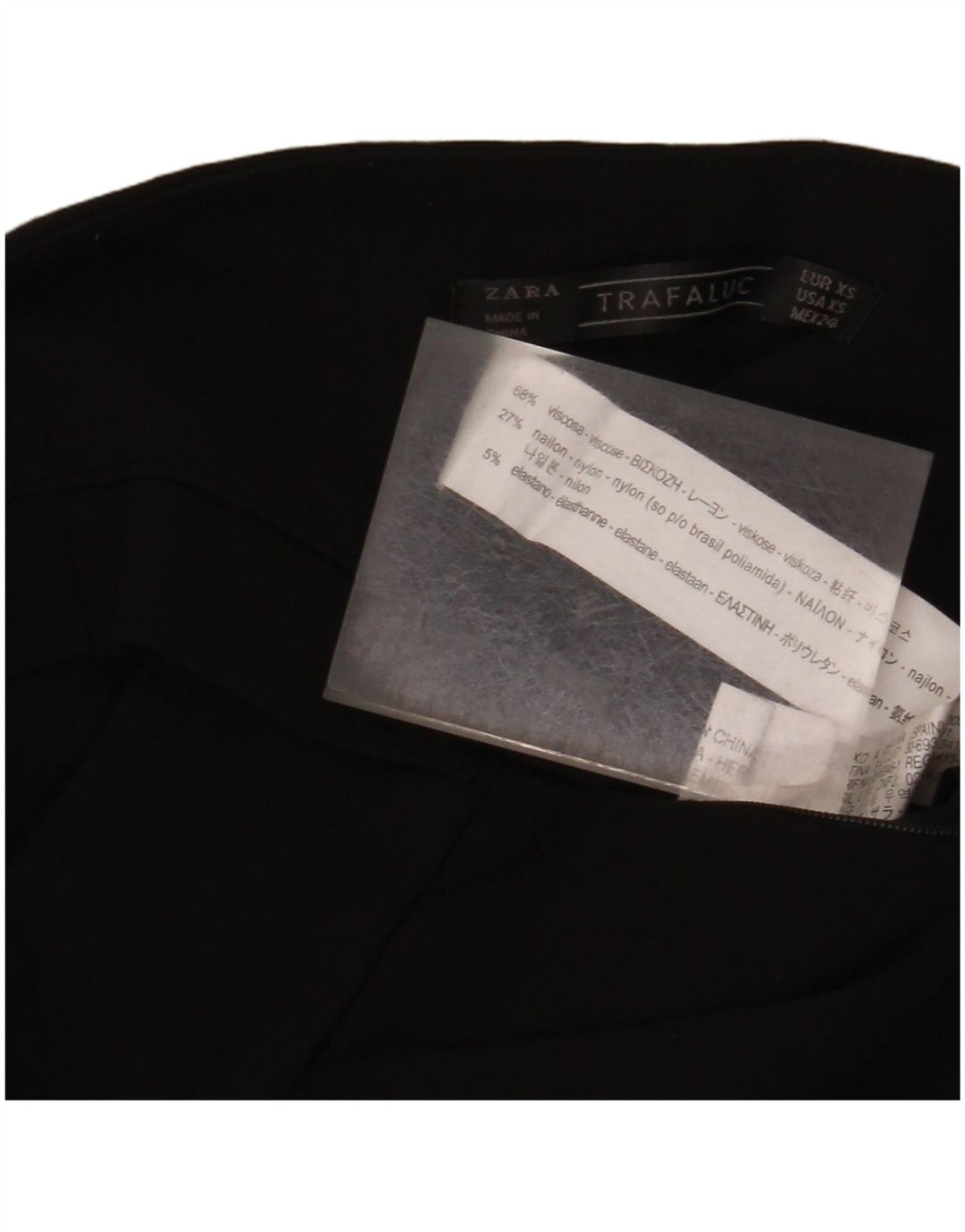 Pantaloncini casual a vita alta da donna ZARA XS W24 viscosa nera