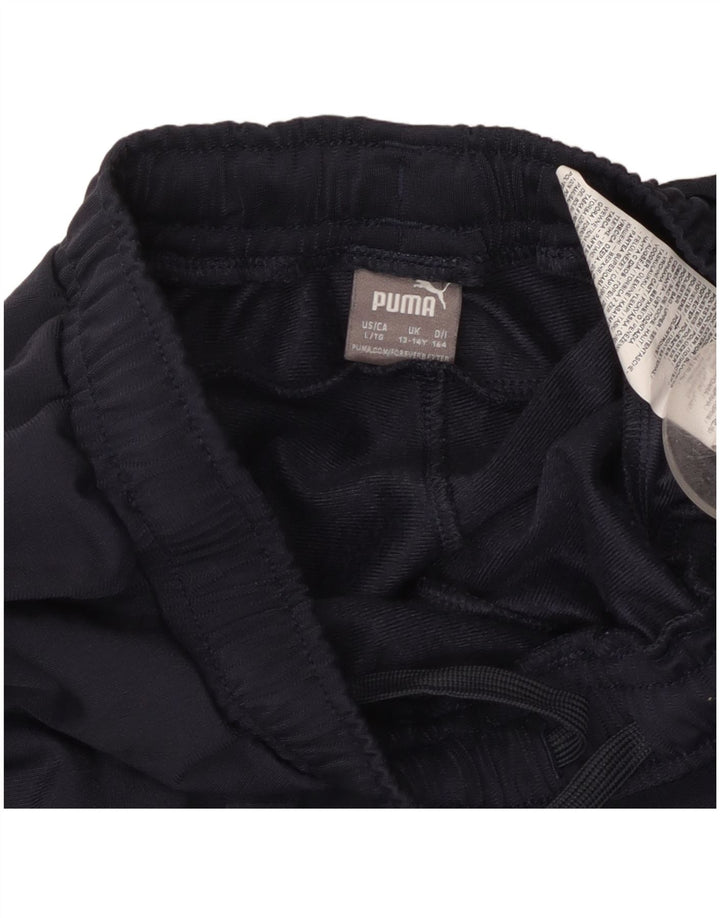 Pantaloni della tuta da ragazzo Puma 13-14 anni in poliestere blu navy