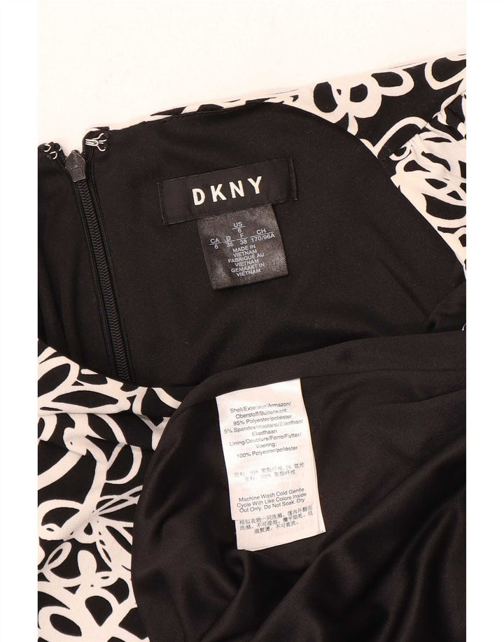 Abito tubino senza maniche Dkny da donna con motivo astratto US 6 medio nero
