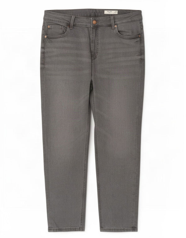 Marks & Spencer Donna The Lily Slim Jeans UK 16 Large W34 L27 Cotone grigio
