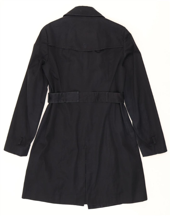 TOMMY HILFIGER Womens Trench Coat UK 14 Medium Navy Blue Cotton Vintage Tommy Hilfiger and Second-Hand Tommy Hilfiger from Messina Hembry 