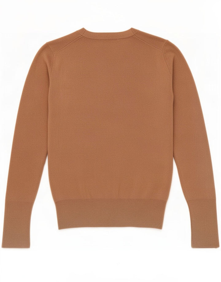 Maglione maglione vestibilità regolare da donna Zara UK 8 piccolo marrone