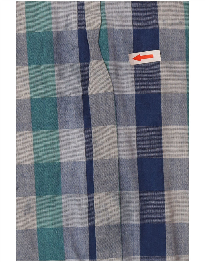 Camicia a maniche corte da uomo Ben Sherman in cotone a quadri blu grandi