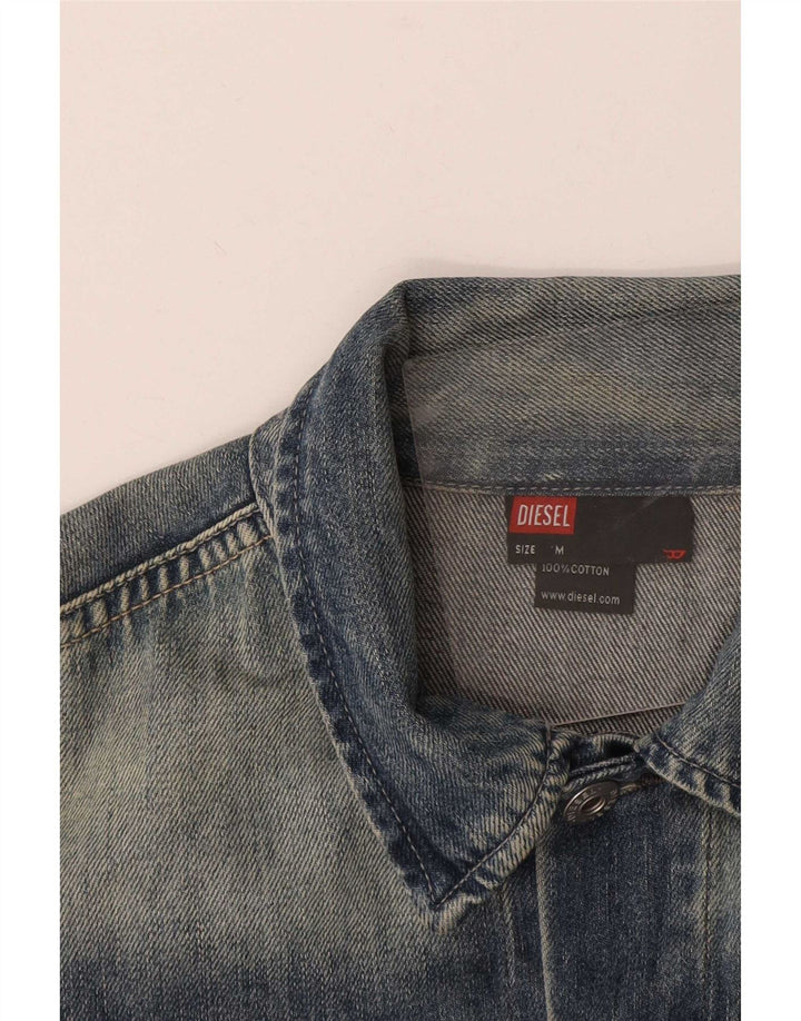 Giacca di jeans da uomo Diesel UK 12 Cotone color block blu medio