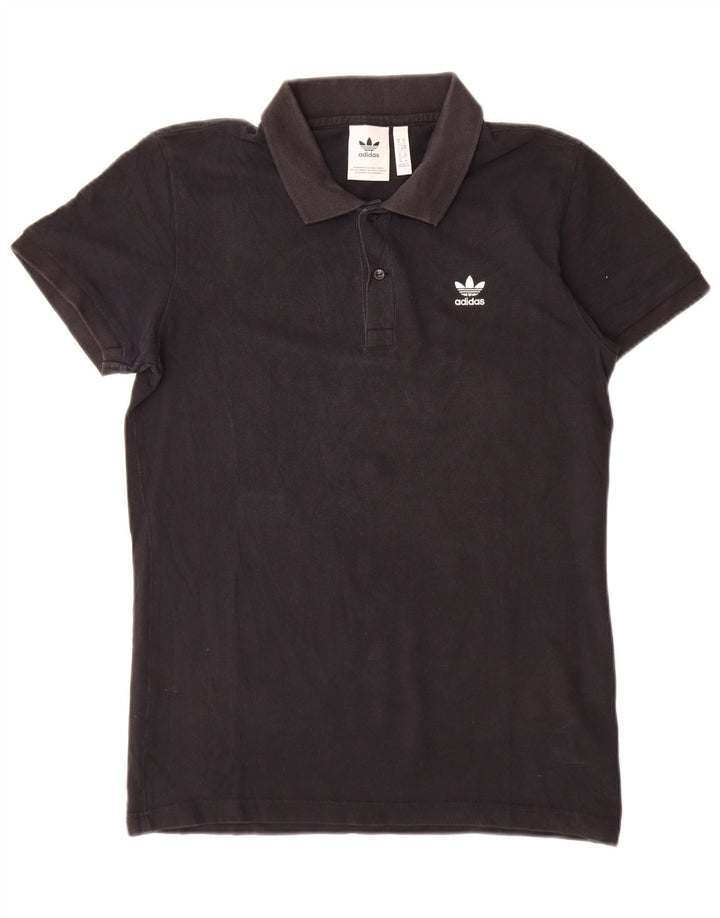 Polo Adidas da uomo in cotone nero medio
