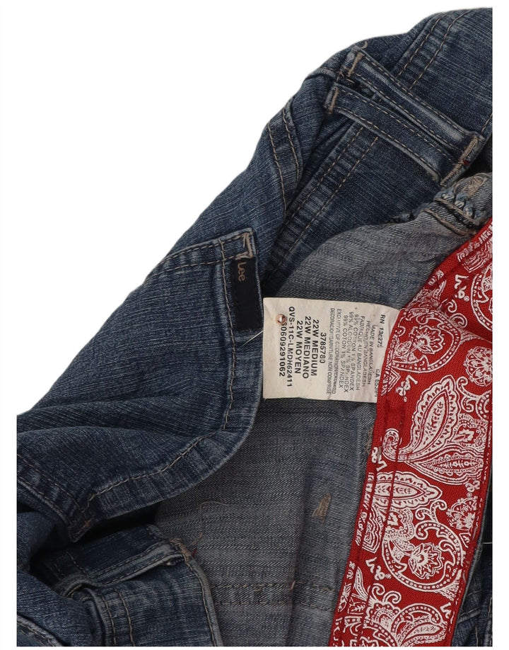 Pantaloncini di jeans cargo da donna Lee US 22 3XL W42 cotone blu