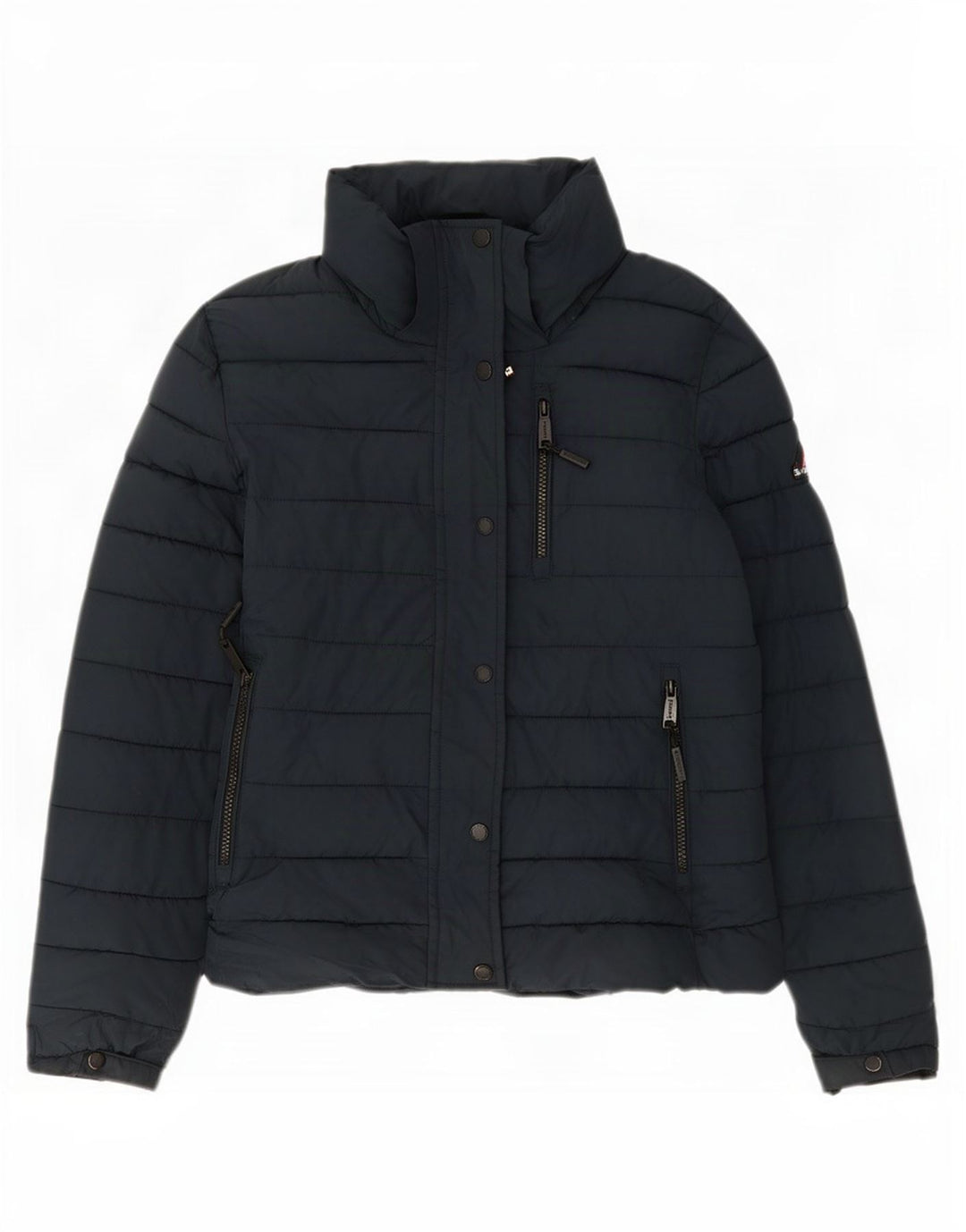 Giacca imbottita da donna Superdry UK 10 Small poliestere blu navy