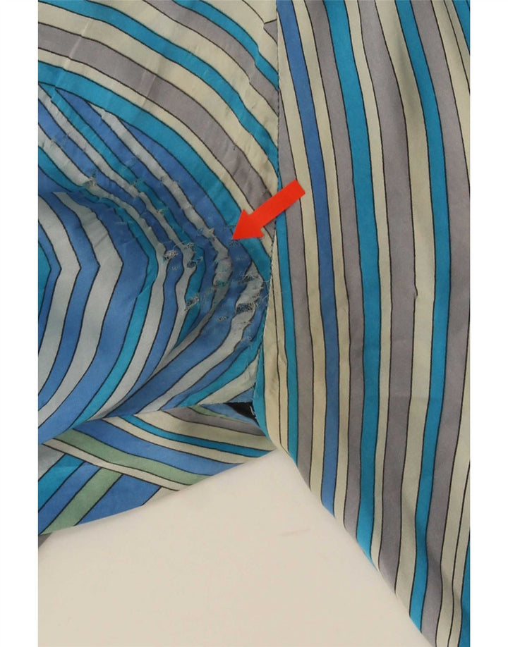 Camicia vintage da donna UK 20 2XL Blu geometrica
