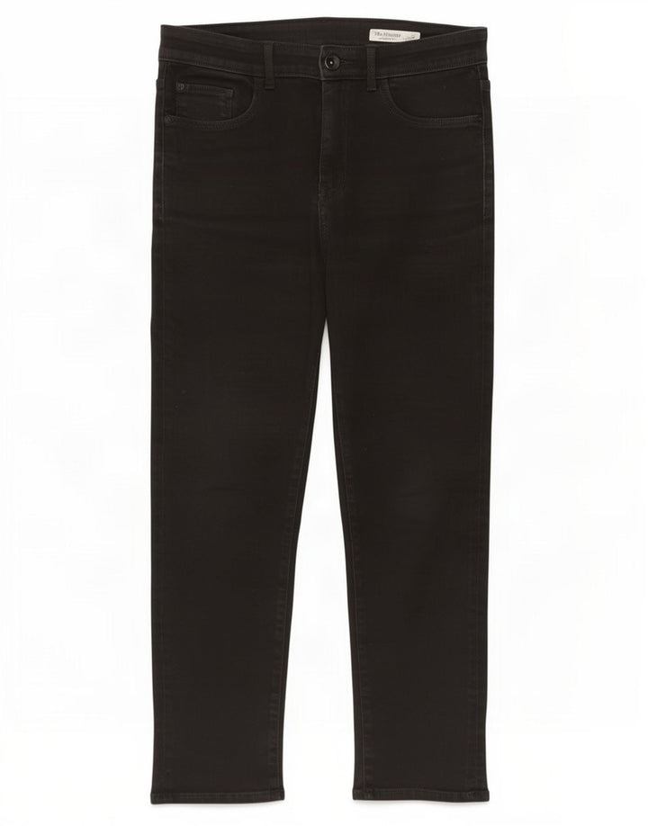 Marks & Spencer Donna The Harper Cropped Jeans UK 12 Medio W30 L24 Nero
