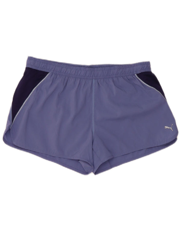 Pantaloncini sportivi da donna Puma UK 14 Large Viola Colourblock Poliestere
