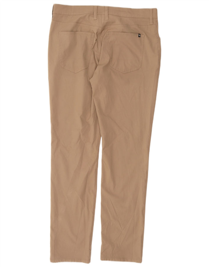 Pantaloni casual slim vintage da uomo W33 L31 Poliestere beige