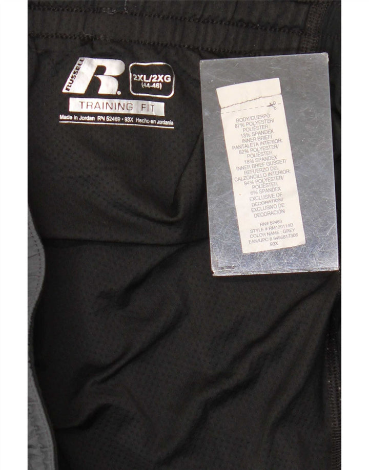 Pantaloncini sportivi Dri-Power da uomo Russell Athletic 2XL Poliestere grigio