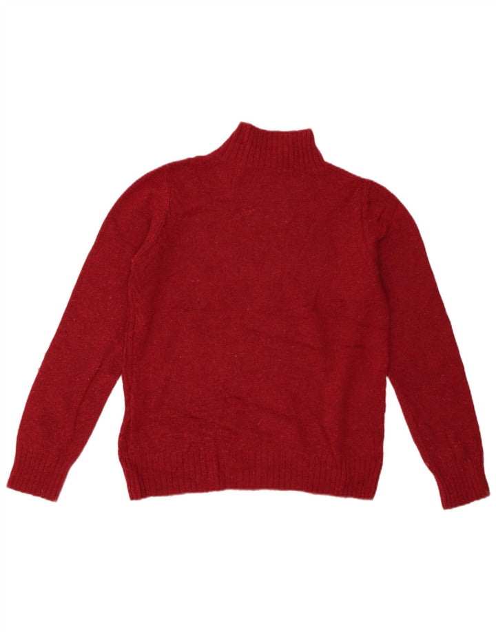 Maglione a collo alto da donna Hobbs UK 10 piccolo in lana merino rossa