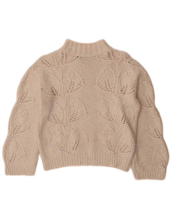 Maglione maglione a collo alto da donna Massimo Dutti UK 4 XS bianco sporco