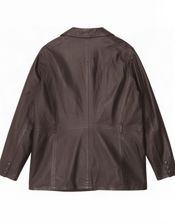 Maxime Womens Leather Jacket UK 14 Medium Black