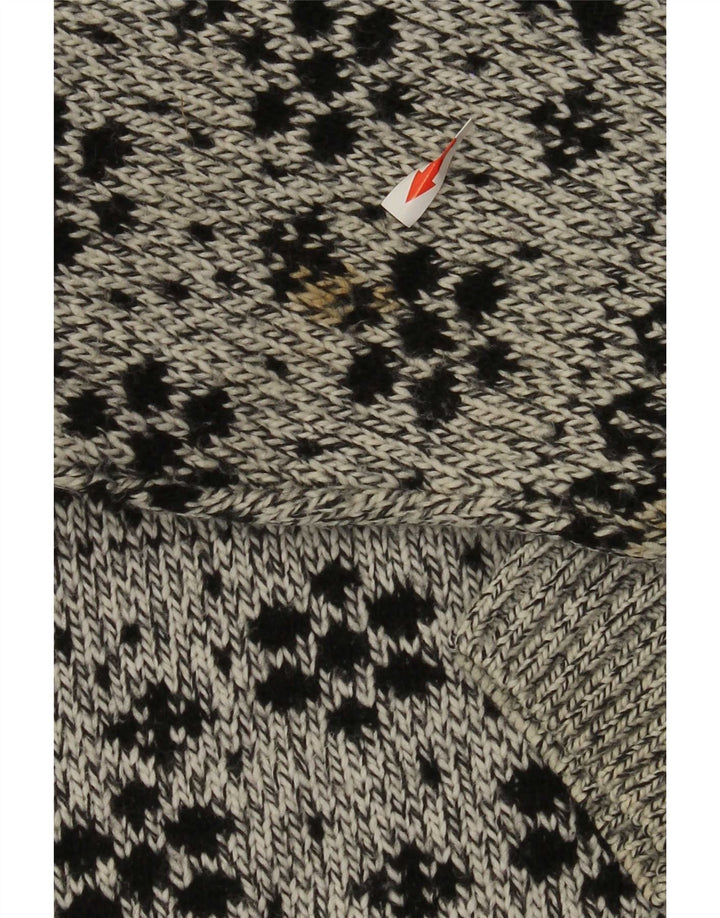 Maglione girocollo da uomo Cotton Republic grigio medio Fair Isle