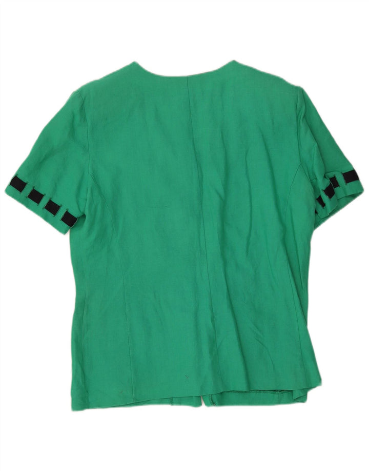 Giacca blazer a 4 bottoni da donna Carolina Pedrjoni IT 48 XL color block verde