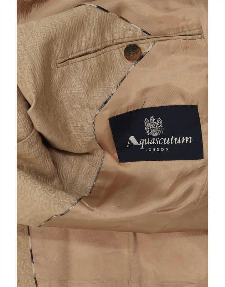 Giacca blazer da uomo a 2 bottoni Aquascutum UK 36 piccola marrone