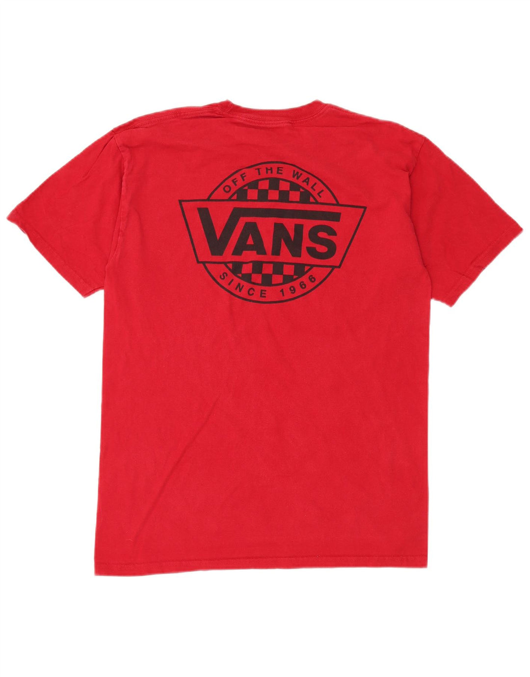 T-shirt grafica da uomo VANS Top rosso medio in cotone