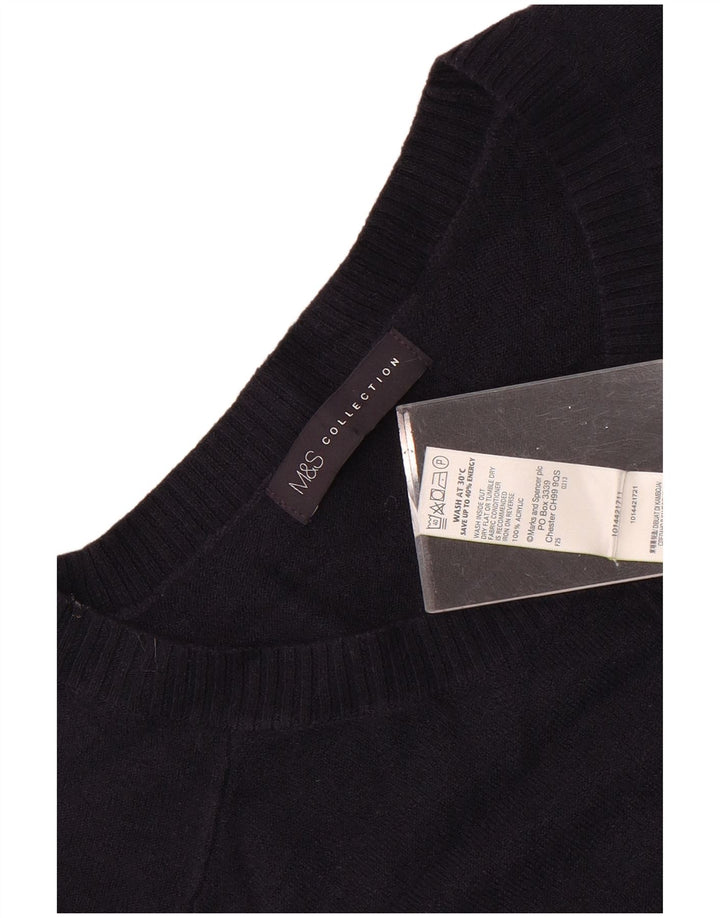 Maglione maglione con scollo a barca da donna Marks & Spencer UK 12 medio blu navy