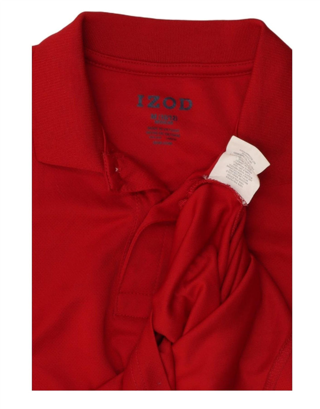 IZOD Boys Polo Shirt 10-11 Years Medium  Red Polyester