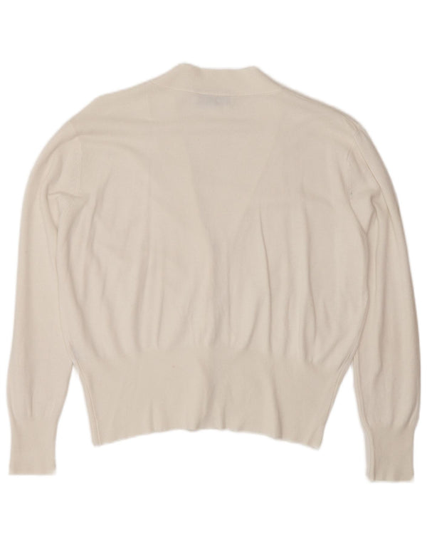 Maglione cardigan da donna Zara UK 14 bianco medio